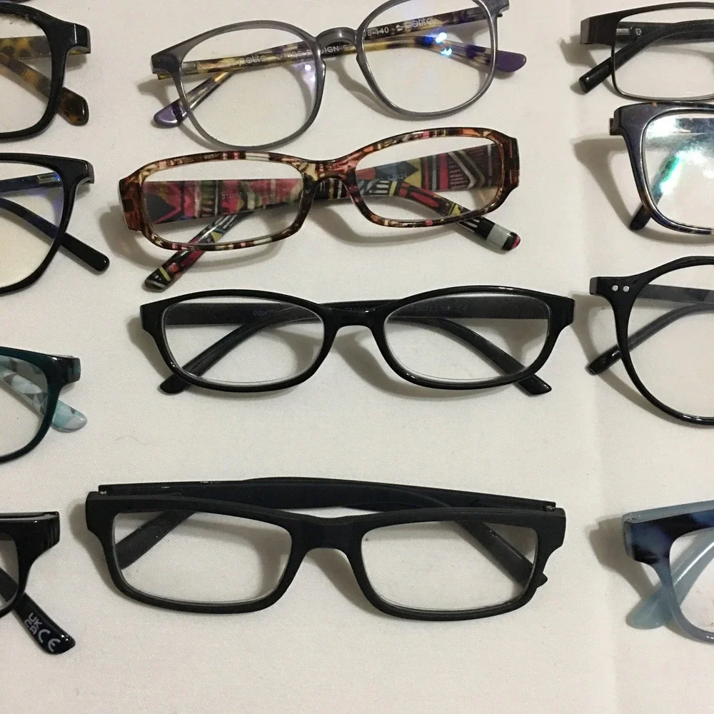 Lot of 26 Unbranded Eyeglasses Frames Unisex Mixed Multicolor Assorted Shapes